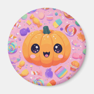 Niedlicher Jack-o-Lantern mit Candy - Magnet