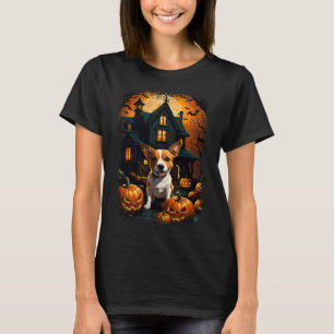 Niedlicher Jack Russell A Spooky Spuk House Vollmo T-Shirt