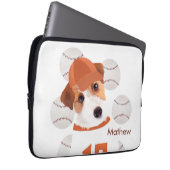 Niedlicher Jack Russell Dog Baseball Jersey und Ba Laptopschutzhülle (Vorne Rechts)