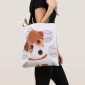 Niedlicher Jack Russell Dog Baseball Jersey und Ba Tasche (Von Nahem)