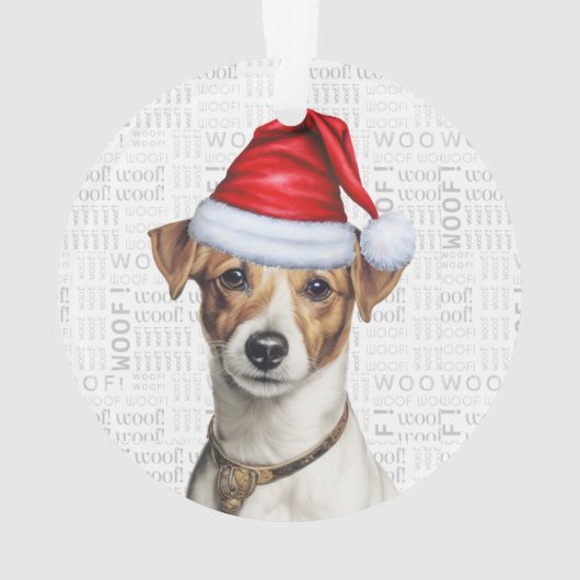 Niedlicher Jack Russell Dog Holiday Weihnachtsfest Ornament (Rückseite)