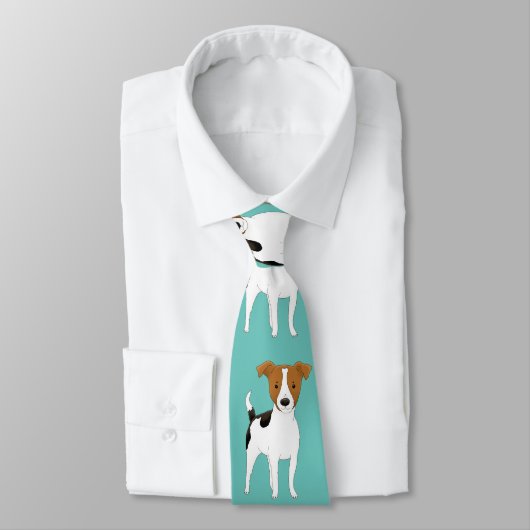 Niedlicher Jack Russell Dog Pattern Krawatte (Gebunden)