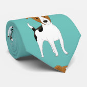 Niedlicher Jack Russell Dog Pattern Krawatte (Gerollt)