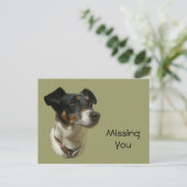 Niedlicher Jack Russell Dog Postkarte (Stehend Vorderseite)