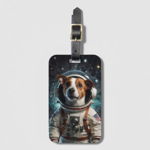 Niedlicher Jack Russell Terrier Astronaut Gepäckanhänger