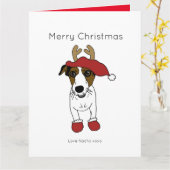 Niedlicher Jack Russell Terrier Dog Weihnachten We Karte (Gelbe Blume)
