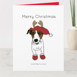 Niedlicher Jack Russell Terrier Dog Weihnachten We Karte