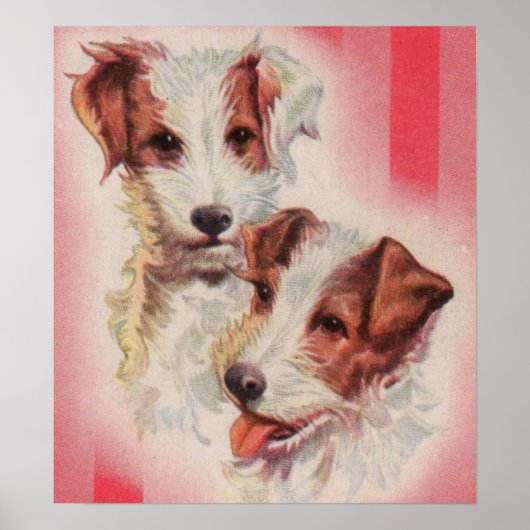 NIEDLICHER Jack Russell Terrier Illustration Poster (Vorne)