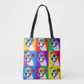 Niedlicher Jack Russell Terrier im Stil Pop Art Tasche (Vorderseite)