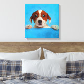 Niedlicher Jack Russell Terrier Puppy Leinwanddruck (Insitu (Schlafzimmer))