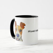 Niedlicher Jack Russell Terrier Tasse/Cup. Bearbei Tasse (Vorderseite Links)