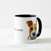 Niedlicher Jack Russell Terrier Tasse/Cup. Bearbei Tasse (VorderseiteRechts)