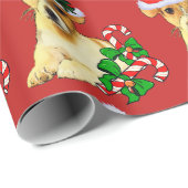 Niedlicher Jack Russell Terrier Weihnachten Geschenkpapier (Rolleneckpunkt)