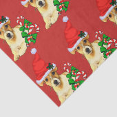 Niedlicher Jack Russell Terrier Weihnachten Seidenpapier (Detail)