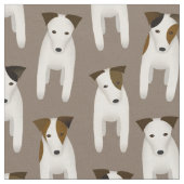 niedlicher Jack Russell Terriers Hundsmuster Stoff (Nahaufnahme)