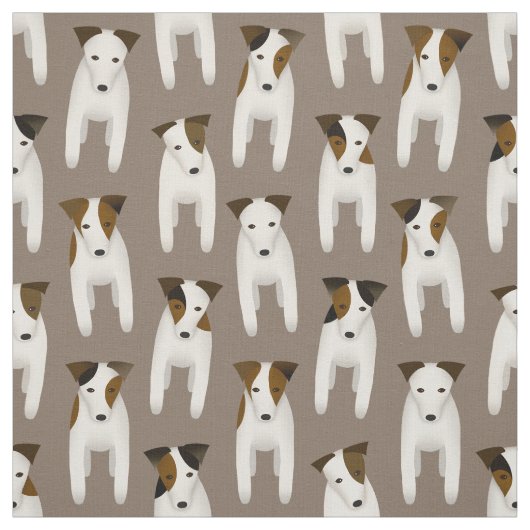 niedlicher Jack Russell Terriers Hundsmuster Stoff (Muster)