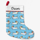 Niedlicher Jack Russell Terriers Pattern | Spaß Hu Kleiner Weihnachtsstrumpf (Vorderseite)