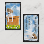 Niedlicher Jack-Russell-Welpe Visitenkarte (Vorne/Hinten)
