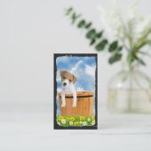 Niedlicher Jack-Russell-Welpe Visitenkarte (Stehend Vorderseite)