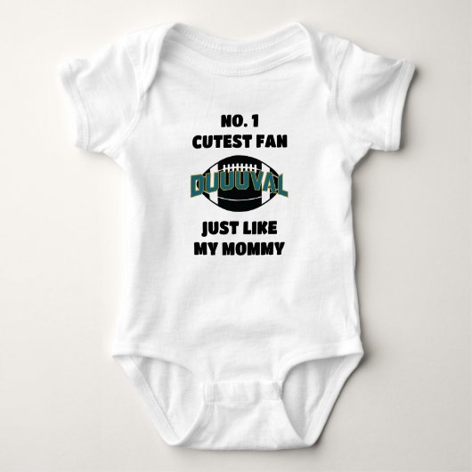 Niedlicher Jacksonville Football Fan Baby Strampler (Vorderseite)