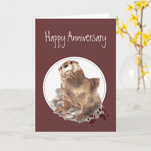 Niedlicher Jahrestag Karte (Gelbe Blume)