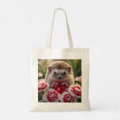 Niedlicher Januar-Igel mit Granatherz Tragetasche (Rückseite)
