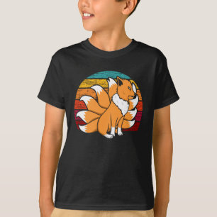 Niedlicher japanischer Fox Kabuki Maske Nine Tails T-Shirt