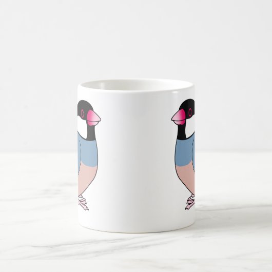 Niedlicher Java-Sperling-Cartoon zeichnend Kaffeetasse (Mittel)