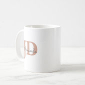 Niedlicher JD Abschluss Personalisierter Name Kaffeetasse (Vorderseite Links)