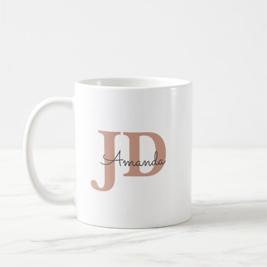 Niedlicher JD Abschluss Personalisierter Name Kaffeetasse (Links)