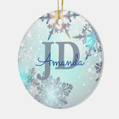 Niedlicher JD Abschluss Personalisierter Name Keramik Ornament (Links)