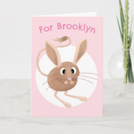 Niedlicher Jerboa Cartoon Geburtstag personalisier Karte