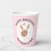 Niedlicher Jerboa mit langem Ohr personalisierter  Pappbecher (Vorderseite)