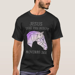 Niedlicher Jesus nimmt die Reins verkettetes Gläse T-Shirt