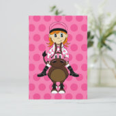 Niedlicher Jockey-Einladung Einladung (Stehend Vorderseite)