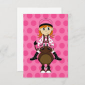 Niedlicher Jockey-Einladung Einladung (Vorne/Hinten)