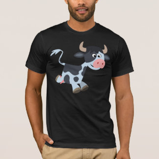 Niedlicher Joggen Cartoon Kuh T - Shirt