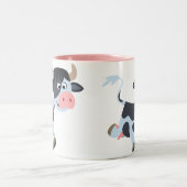 Niedlicher Joggen Cartoon Kuh Tasse (Mittel)