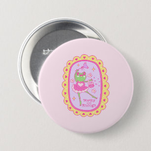 Niedlicher Jolly Frog - würdig und genug Button
