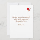 Niedlicher Jolly Weihnachtself & Kardinal-Vogel (Rückseite)