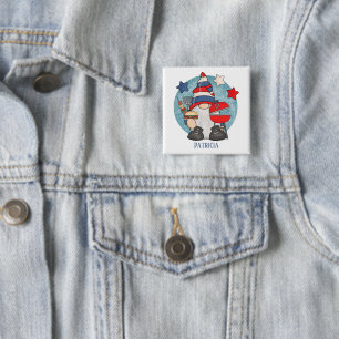niedlicher Juli Vierte Grillen Gnome-Cookie hinzuf Button