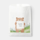 Niedlicher Junge Bär mit Dankeschön Geschenktütchen (Vorderseite)