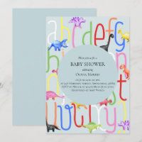 Niedlicher Junge Dinosaurier und Alphabet Babydusc