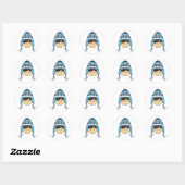 Niedlicher Junge in Bobble Hat Aufkleber (Blatt)