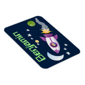 Niedlicher Junge in der Cartoon-Abbildung eines Ra Magnet (Rechte Seite)