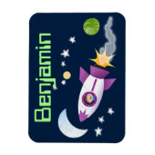 Niedlicher Junge in der Cartoon-Abbildung eines Ra Magnet (Vertikal)