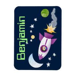 Niedlicher Junge in der Cartoon-Abbildung eines Ra Magnet