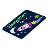 Niedlicher Junge in der Cartoon-Abbildung eines Ra Magnet (Linke Seite)