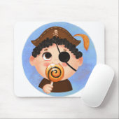 Niedlicher Junge in einem Piratenkostüm Mousepad (Mit Mouse)