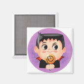 Niedlicher Junge in einem Vampirkostüm Magnet (Vorderseite/Rückseite)